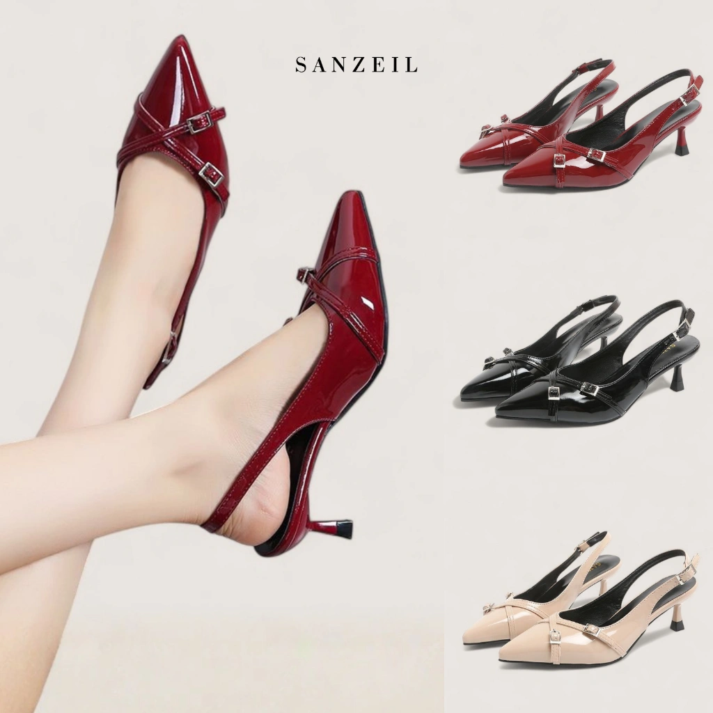 SANZEIL Lottie Sepatu Heels Wanita Hak Sedang 8055