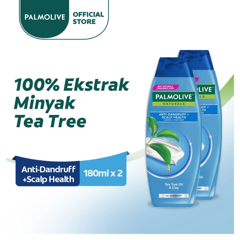 Palmolive Naturals Shampoo & Conditioner Anti Dandruff 180ml - Shampo Kondisioner (2pcs)