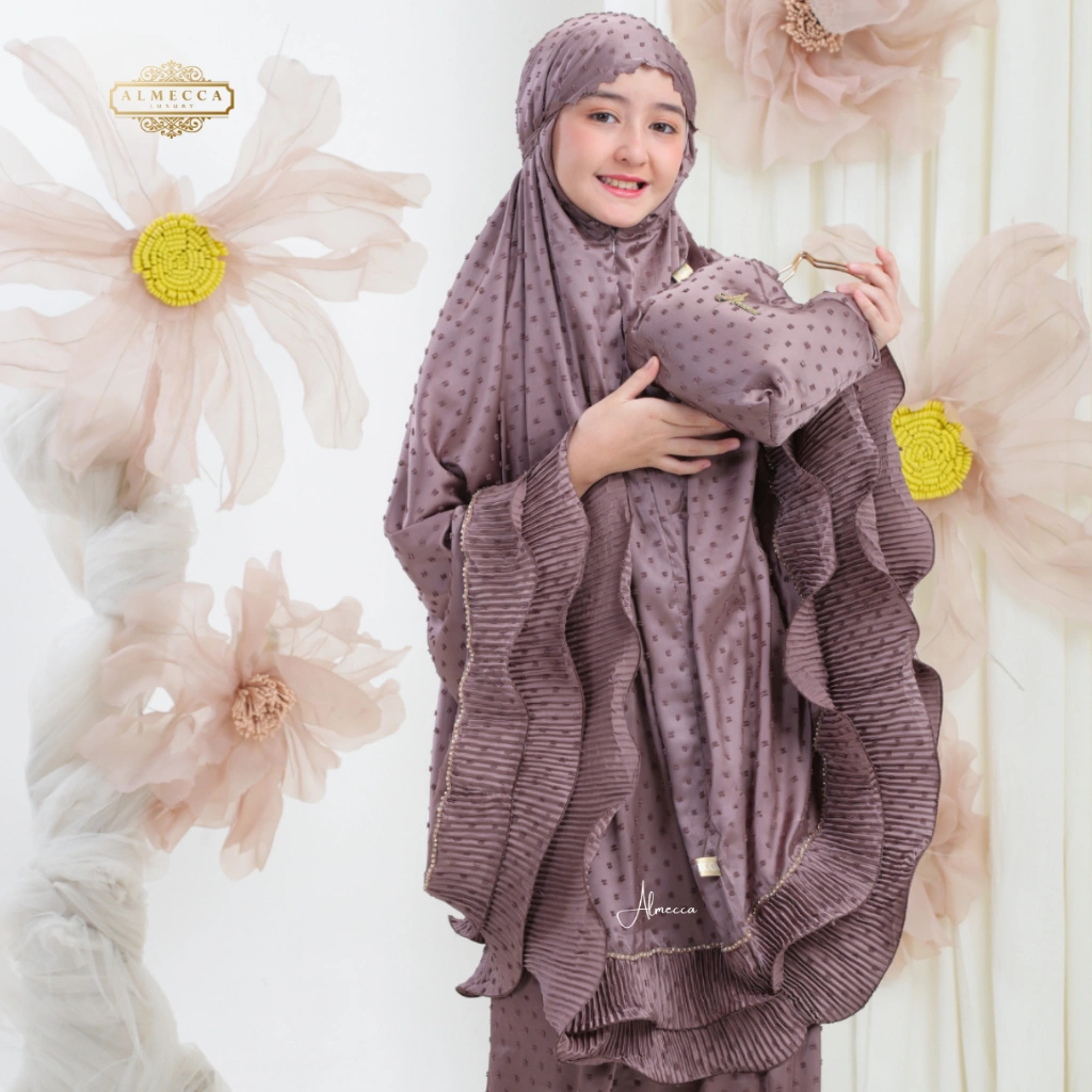 ALMECCA - Mukena Anak 2in1 Premium Silk Uragiri Lora Kids Series Almecca