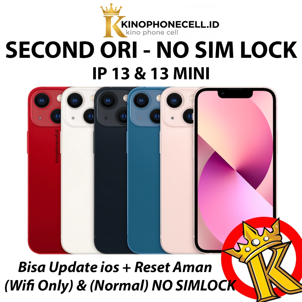 IP 13 Second Normal 128GB 256GB 512GB Inter Fulset Mulus Like New Good Condition