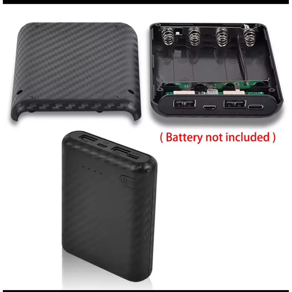 Case powerbank 4x 18650 type C & micro