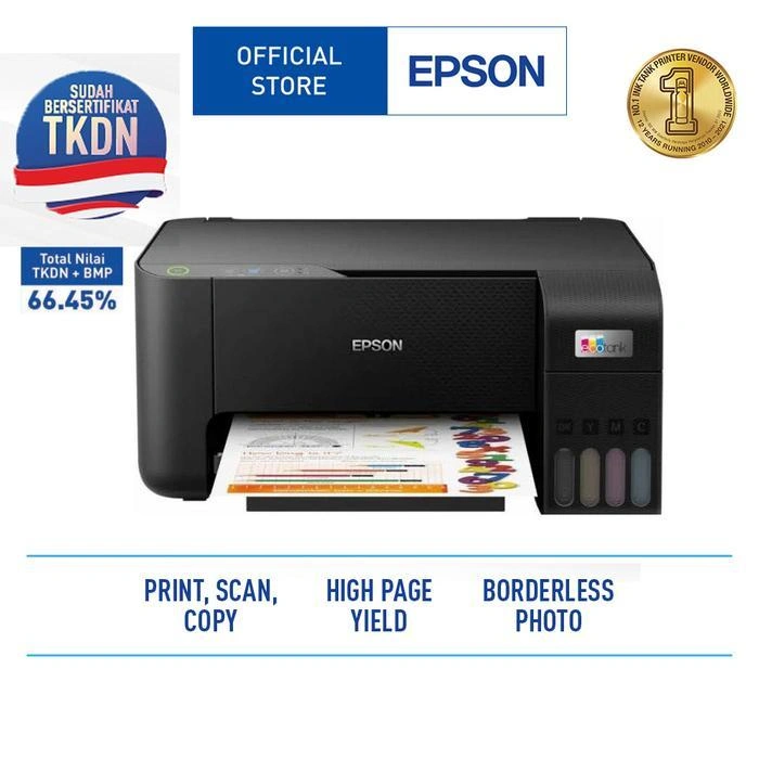 Epson Printer L3211 / Pengganti L3210 Multifungsi (Print Scan Copy) Printer Ecotank Printer Murah Printer Scanner Printer All In One Printer Print F4 Garansi Resmi Epson Indonesia