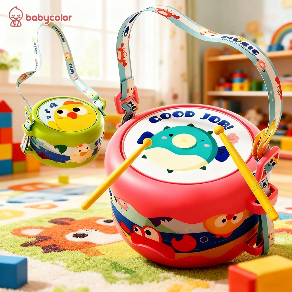 BABYCOLOR Bayi Drum Anak Full Set 5 In 1 Drumband Anak Mini Drum Alat Musik Mainan Anak Edukasi