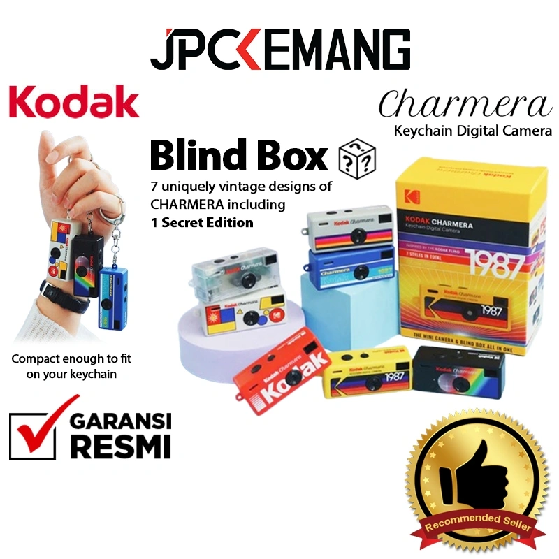 KODAK CHARMERA Mini Camera Keychain Digital Camera Blind Box Kodak Key Chain Mini Kamera Garansi Resmi