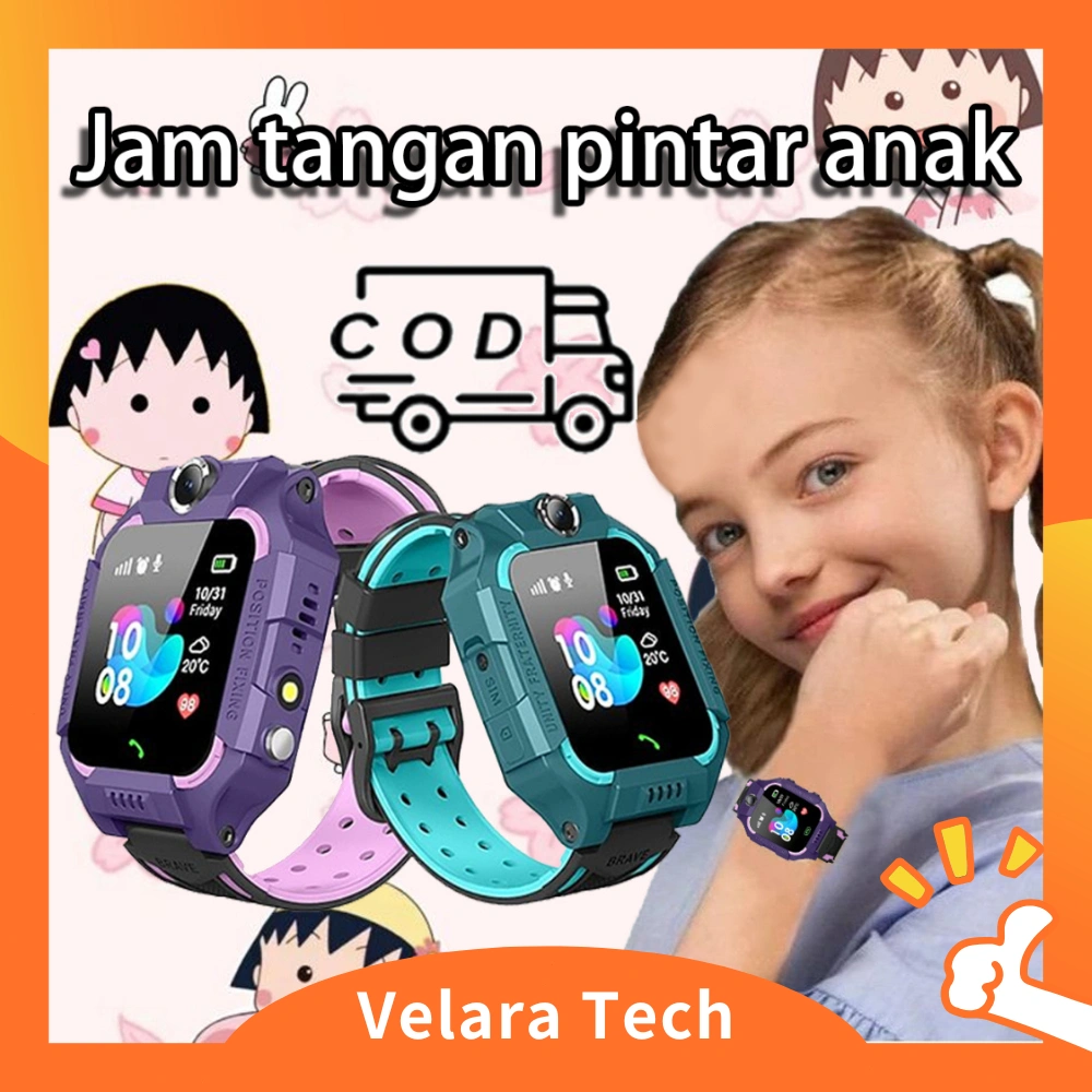 Q19 kids Smartwatch Jam anak telepon anak Gps Digital Smartwatch anak Waterproof IP67 Anti Air VC