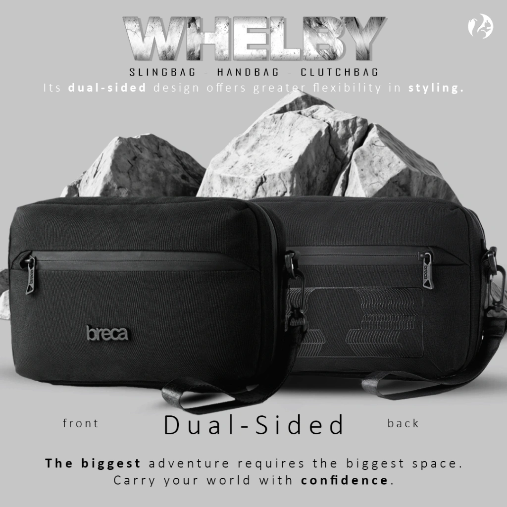 Breca NEW - Handbag WHELBY tas tangan pria Tas selempang clutch anti bara api dan waterproof Cowok
