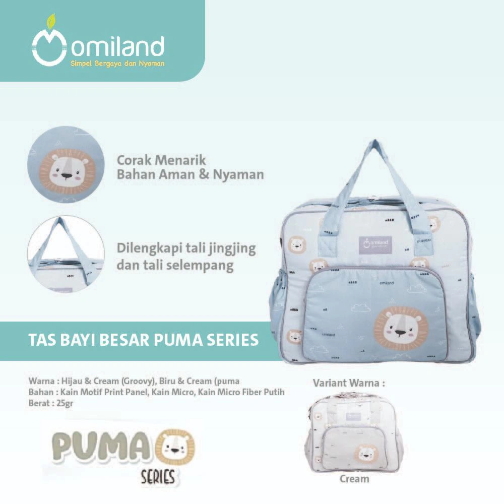 OMILAND Tas Bayi Besar Groovy & Puma Series