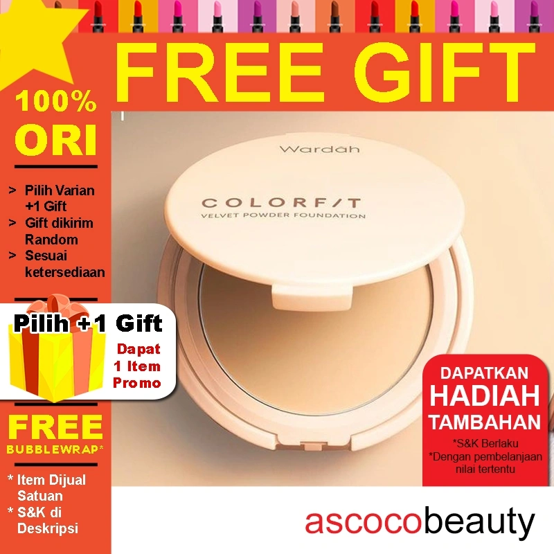 Wardah Colorfit TWC Velvet Powder Foundation | Full / Refill Bedak Padat Two Way Cake Colourfit