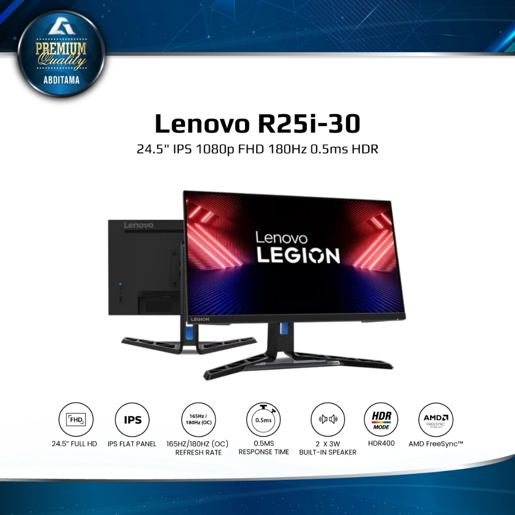 Monitor LED LENOVO LEGION R25i-30 24.5" IPS 1080p 180Hz 0.5ms 180Hz HDR
