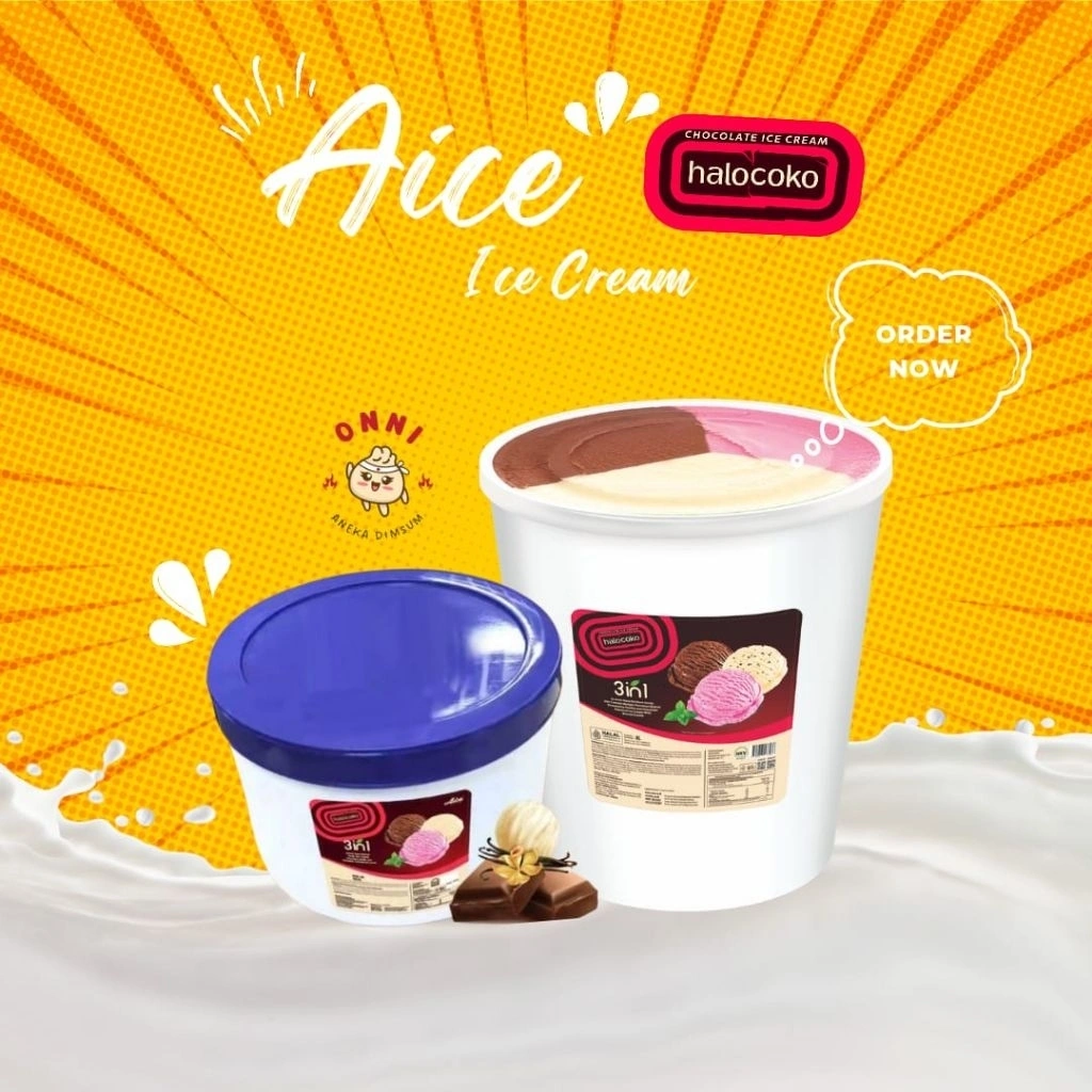 Ready ice cream Aice X Halocoko ember bucket 5 liter / 8 liter
