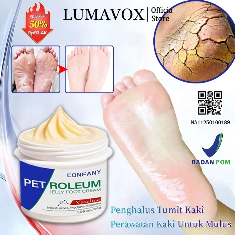LUMAVOX Cream Kaki Pecah Dan Kering Foot Cream 50g Penghalus Tumit Kaki Perawatan Kaki Untuk Mulus Obat Kaki Pecah Pelembab Kaki Kering Dan Pecah Penghalus Kaki Kasar Dan Pecah
