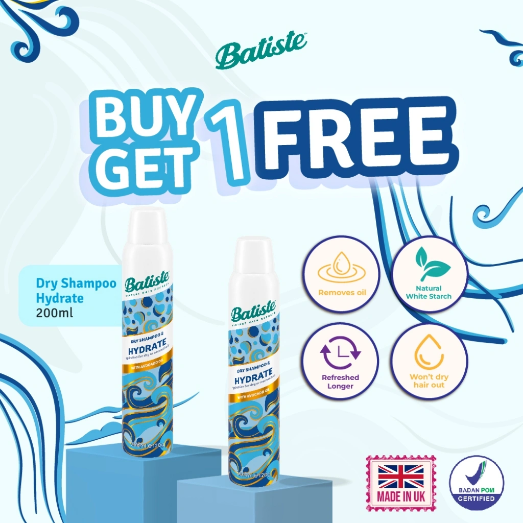 [CLEARANCE SALE] BUY 1 GET 1 Batiste Benefit Dry Shampoo & Hydrate 200ml