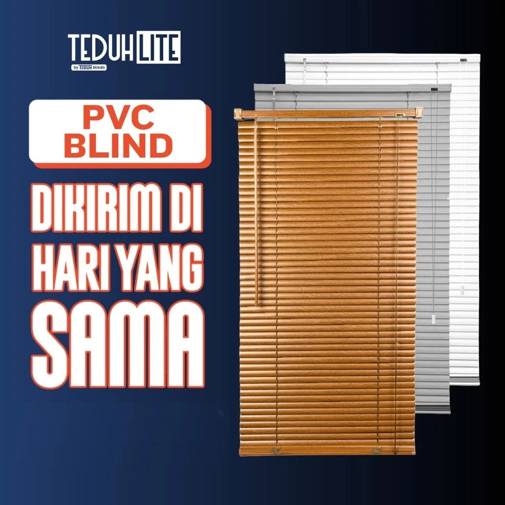 TEDUH LITE - Venetian Blind PVC - Tirai Gulung – Gorden Jendela Aesthetic PVC Ready Stok