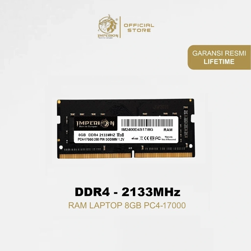 Imperion RAM DDR4 4GB / 8GB 2133 MHz PC17000 RAM LAPTOP SODIMM (1099-R1 / 1100-R1)