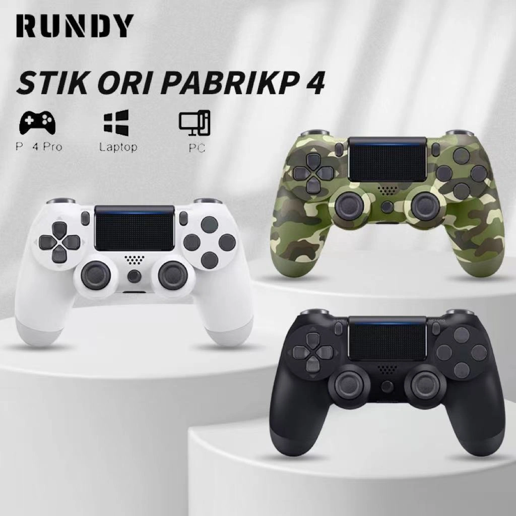 RUNDY Stik Controller LED Bar New untuk PS4 Pro Laptop PC dengan Kotak Garansi Kualitas Terjamin Joystick Gamepad