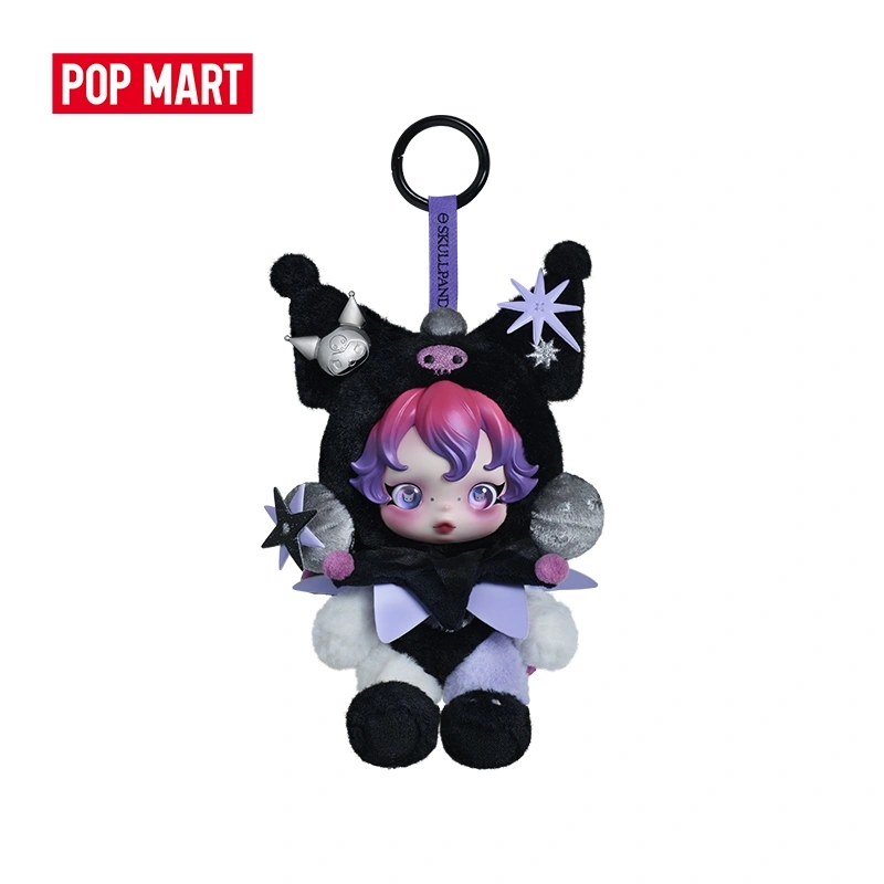 POP MART SKULLPANDA x KUROMI & MY MELODY Plush Pendant Action Figure Sanrio Birthday Gift Kid Toys
