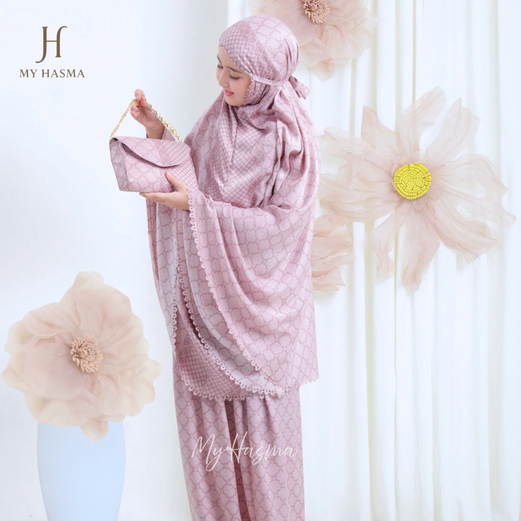 MY HASMA - Mukena Anak Perempuan Remaja 2in1 Santorini Arella Kids Series Hasma