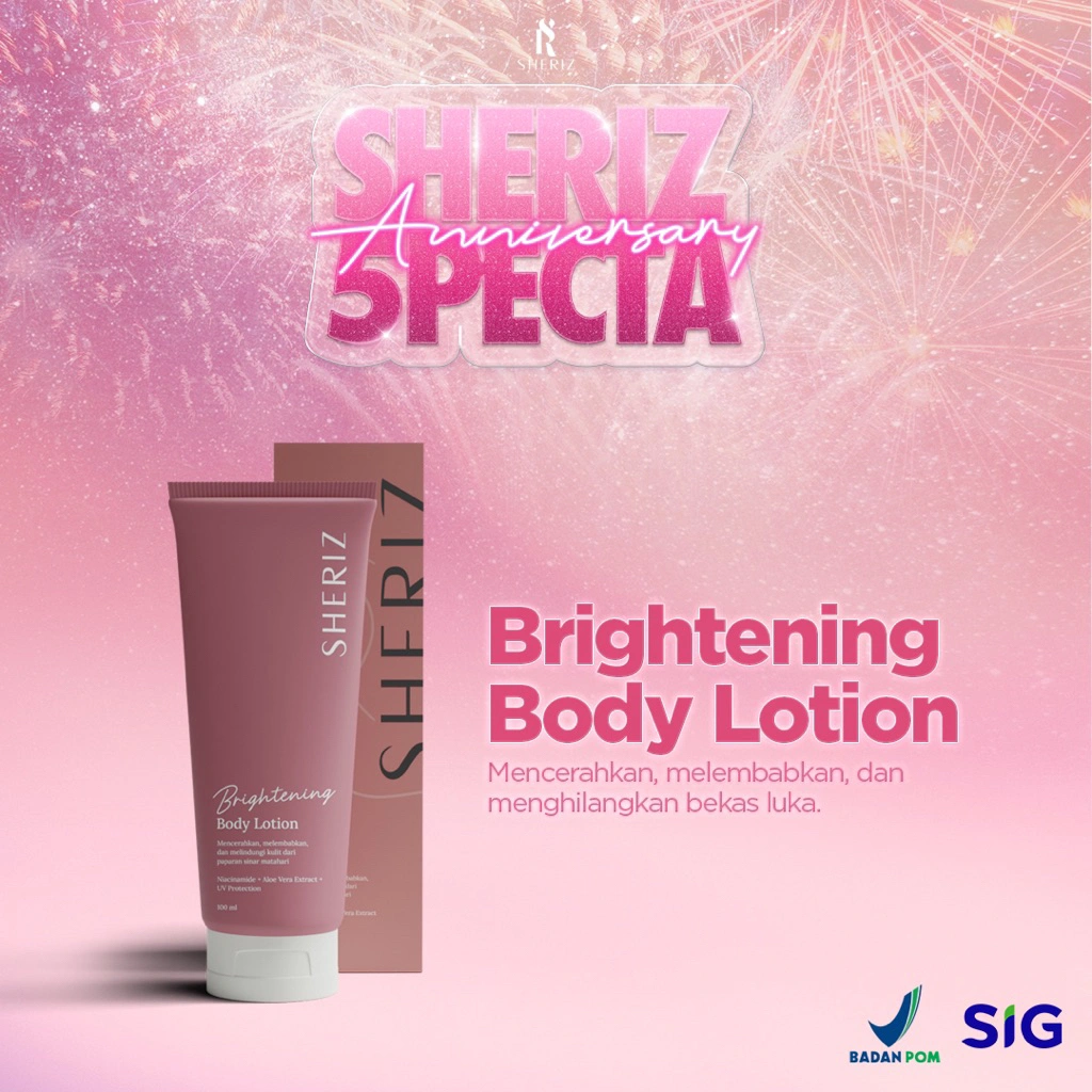 SHERIZ BRIGHTENING BODY LOTION Mencerahkan, Memudarkan Bekas Luka