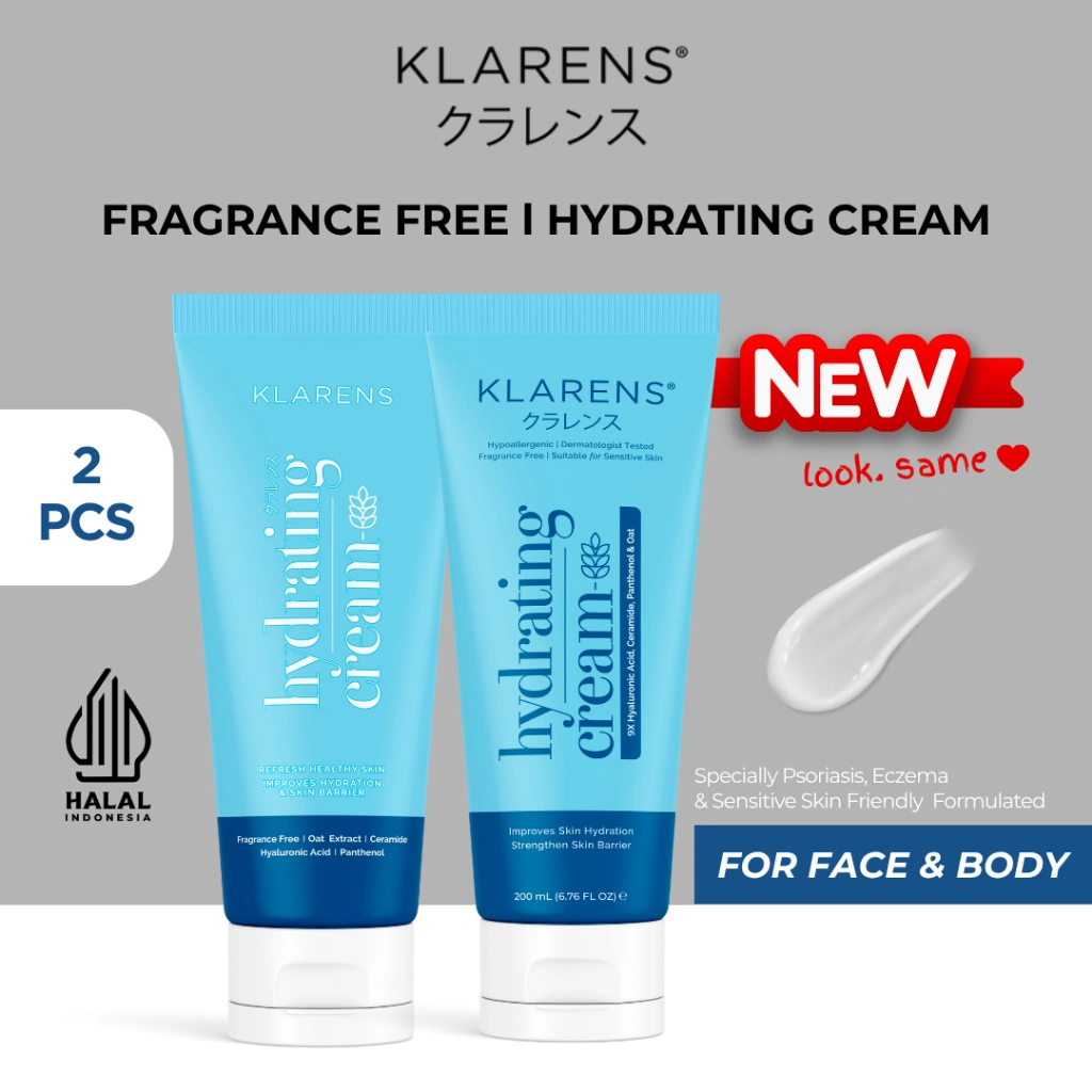 Klarens Hydrating Cream Twin Pack - Lotion Pelembab Kulit Sensitif