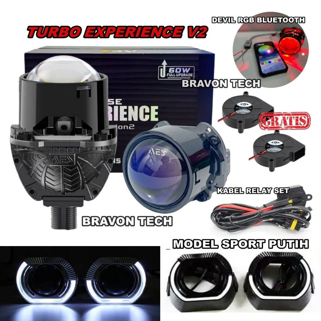 Paket Hemat V2 Turbo Se Experience V2 AES 2,5 inch 70 Watt Gen 3 Ultimate Versi 2 Terbaru AES