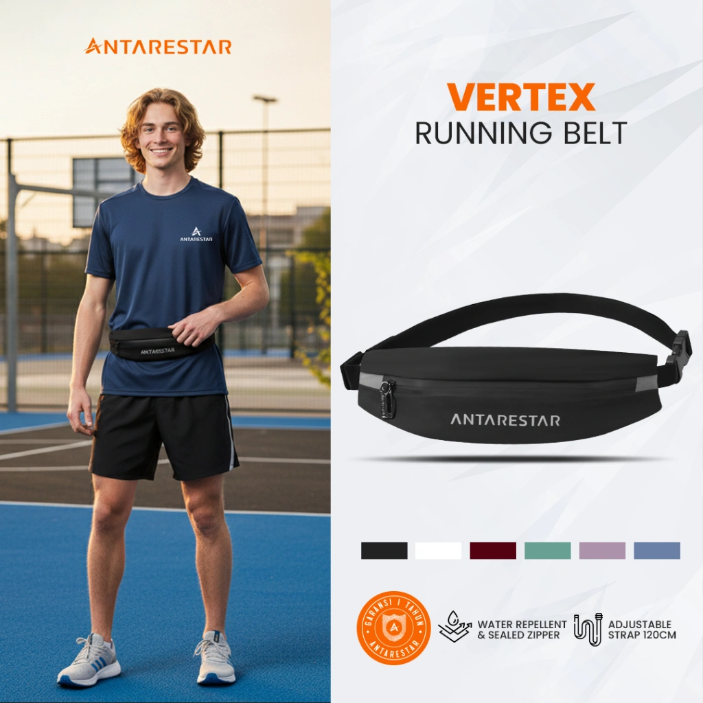 ANTARESTAR - Running Belt Vertex Tas Pinggang Olahraga Tas Running Jogging Ikat Pinggang Lari