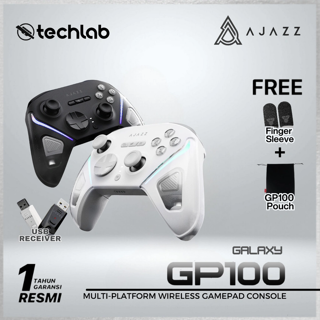 Ajazz GALAXY GP100 / GP-100 Mutliplatform Gamepad With Hall Effect Triple Connection Macro Button Console Controller Joystick