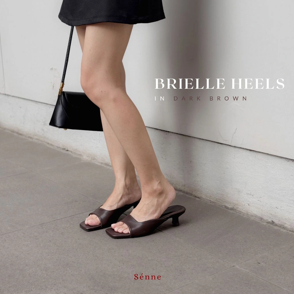 Senne - Brielle | Sandal heels wanita slip-on kitten heels / hak 3cm
