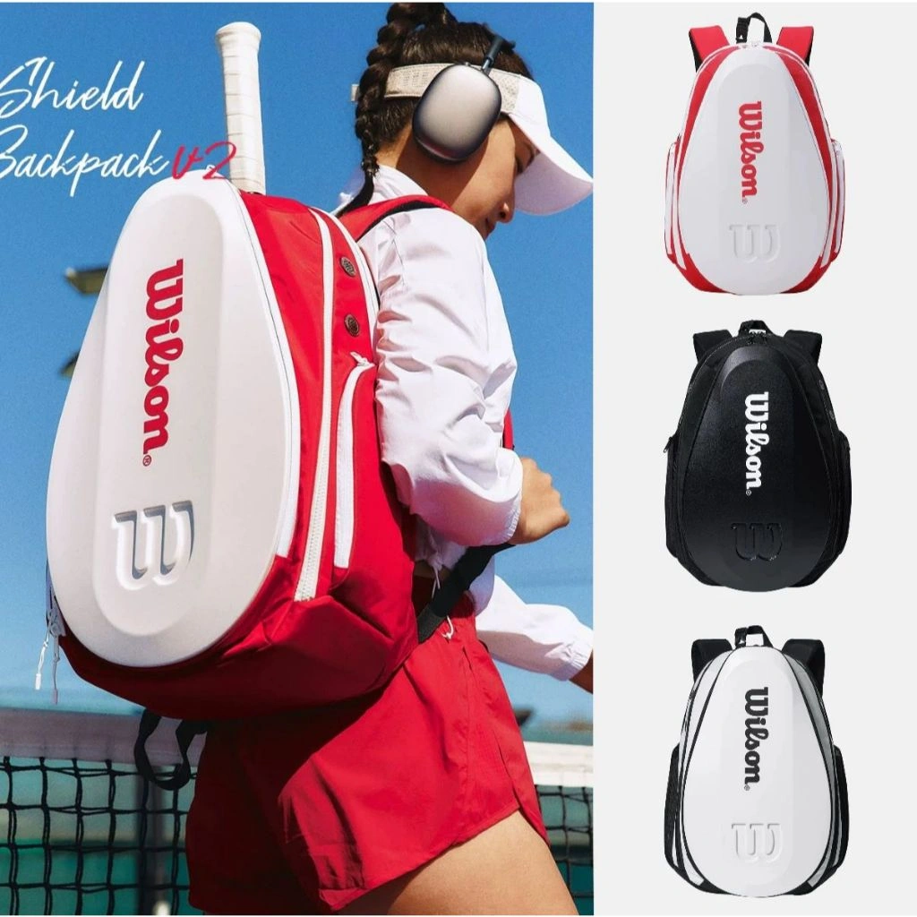 Tas Tenis Tas Padel Backpack Wilson Best Hard Shell Large Capacity racket protective