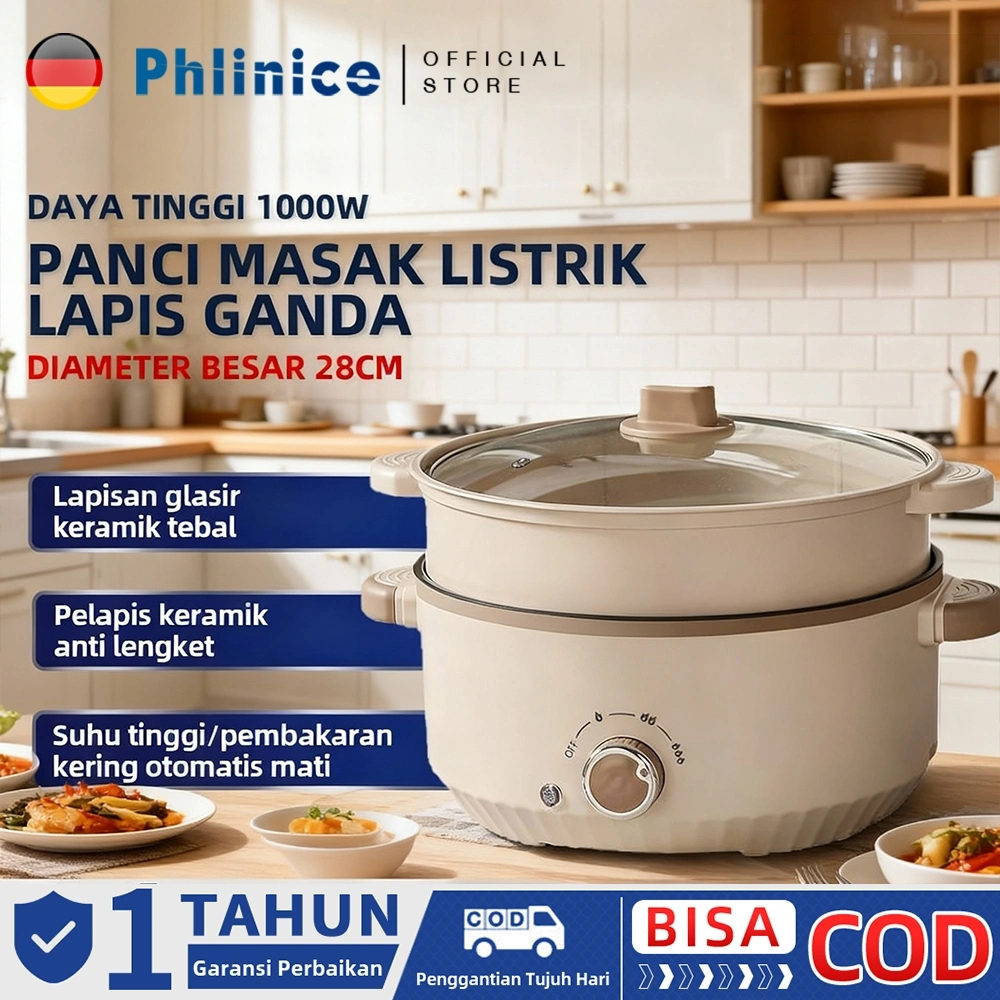 [COD] Kompor Listrik Multifungsi 3L/4L Panci Panas Listrik Multi-pot Kompor Listrik Multifungsi Panci Anti Lengket Kapasitas Besar