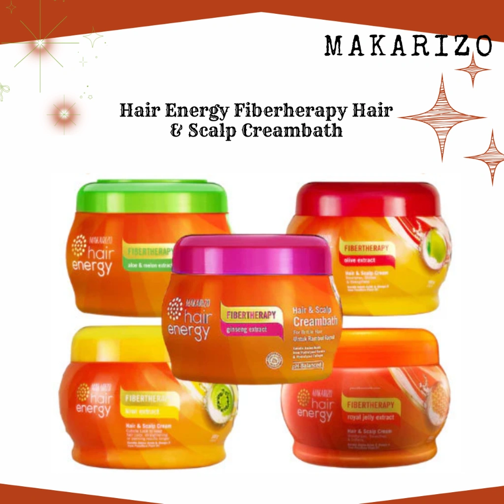 Makarizo Hair Energy Fibertherapy Hair and Scalp Creambath 500gr/Perawatan Rambut
