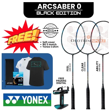 Raket Badminton YONEX ARCSABER 0 BLACK EDITION SPECIAL LIMITED EDITION Arc Saber Original