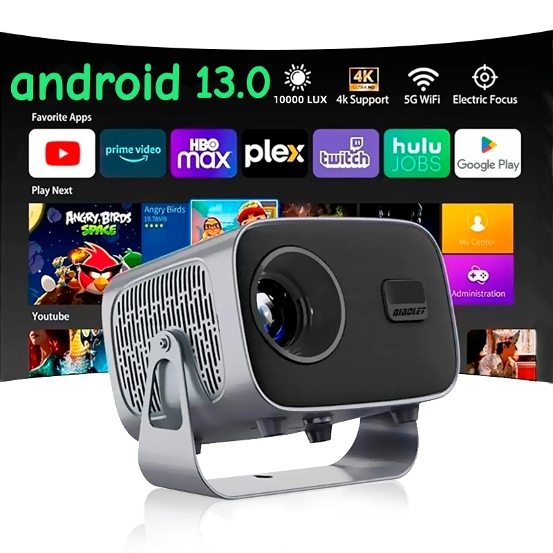 QIAOLET K1Pro Proyektor Android 250ANSI 1080P Proyektor Android 13 With Stand Smart Projector LCD TV
