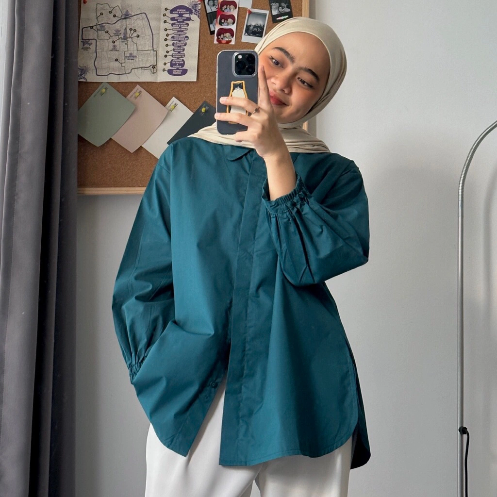 Hosofshopaholic X MARYAM - KARLA SHIRT -  Kemeja - Basic - Cotton -  Baju Atasan Wanita Terbaru