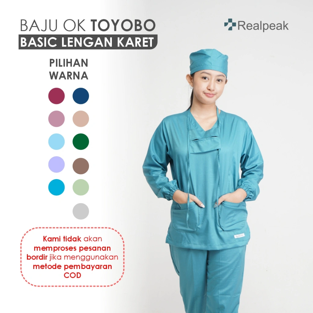 REALPEAK -  Doctor Scrub's Set Baju OK Lengan Karet