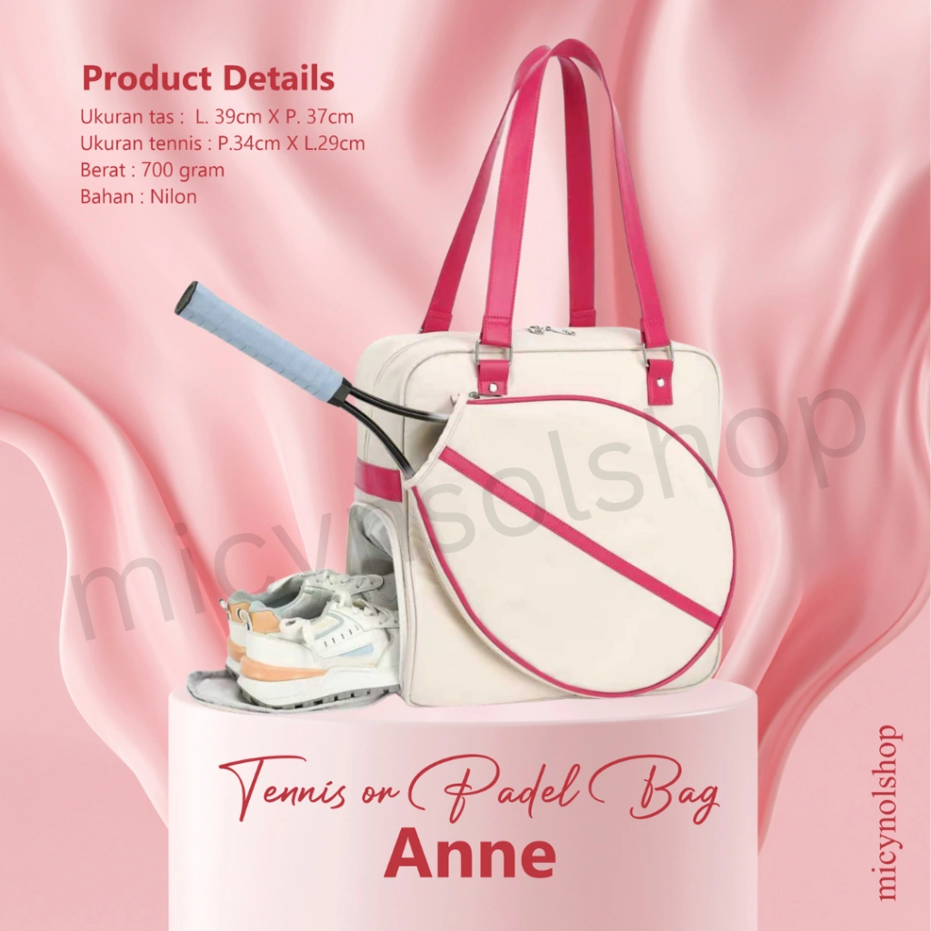 MICYNSOLSHOP - TAS TENNIS/TAS PADEL/TOTE BAG TENNIS/ TOTE BAG ANNE 2 HEAD SIZE MAX 105 INC/TAS OLAHRAGA/TAS TENNIS WANITA
