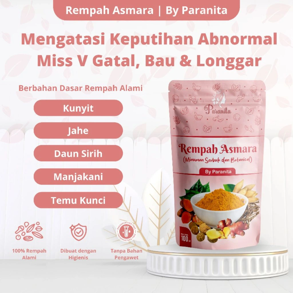REMPAH ASMARA by PARANITA Ramuan Rempah Herbal Jamu Keputihan Kesehatan Wanita Pasca Melahirkan Perapat Perawat Miss V Vagina Kewanitaan