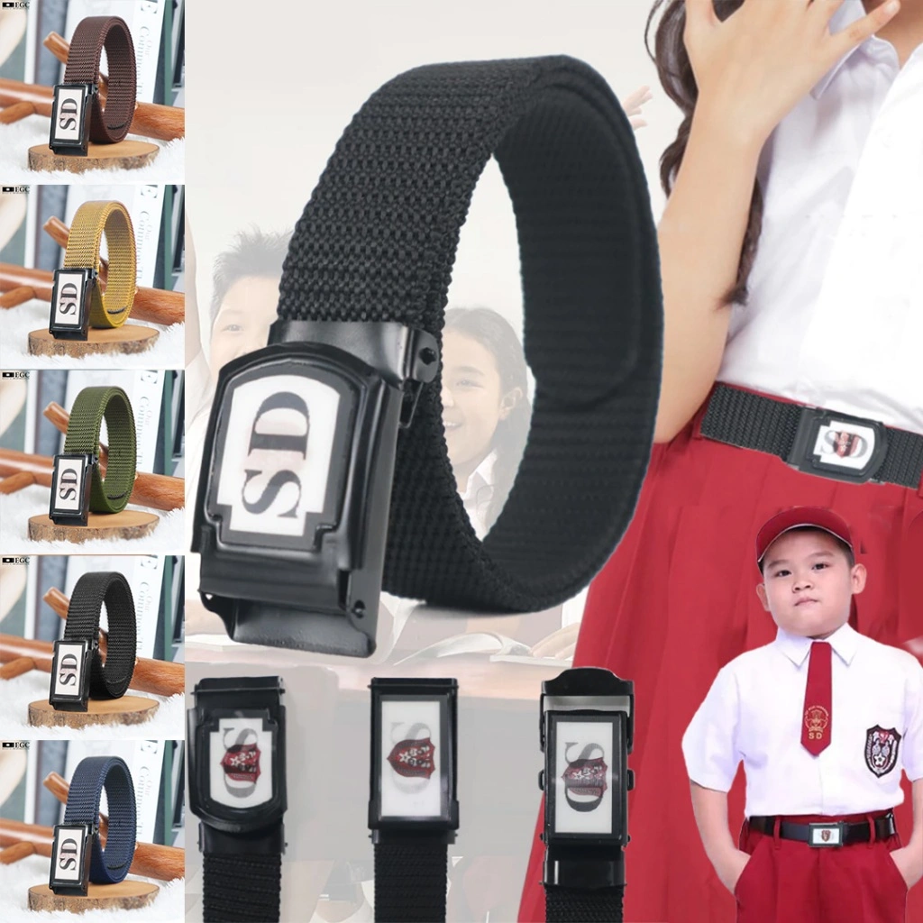 IKAT PINGGANG ANAK SEKOLAH SD SABUK NYLON KANVAS IKAT PINGGANG SD -PSD-1,2,3/BK-25+TALI PSC-5