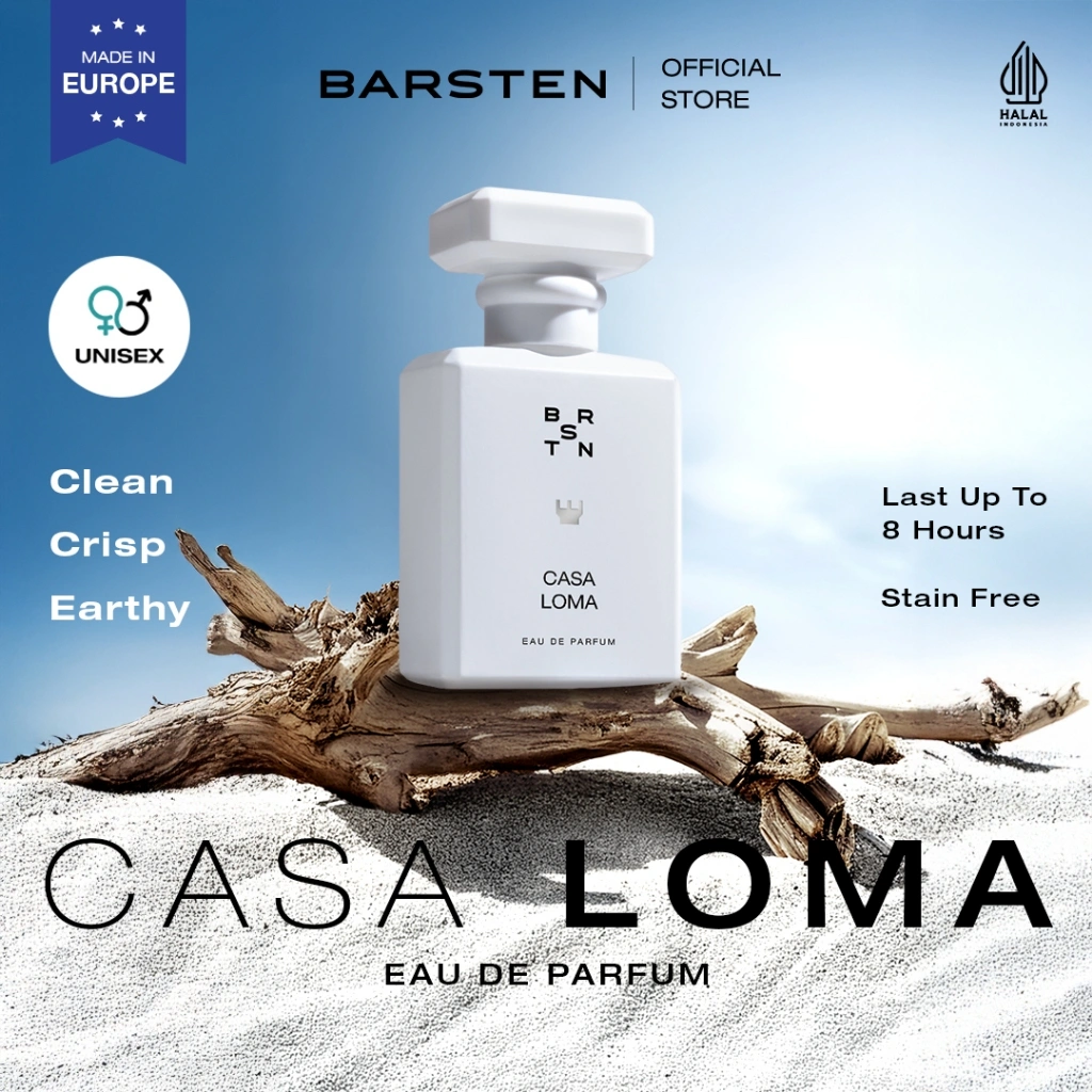 [Special Affiliate] Barsten Casa Loma - Eau De Parfum 40Ml, Wangi Pria Maskulin, UNISEX Tahan Lama (Clean, Crisp, Earthy)