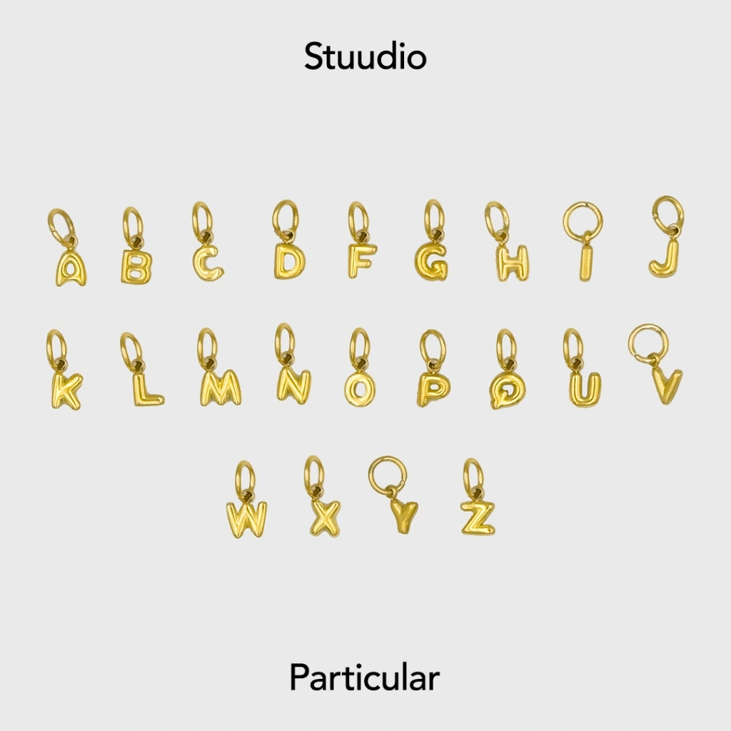 Stuudio Particular - INITIALS DAINTY Pendant Liontin Stainless Steel Anti Karat / Pendant Only