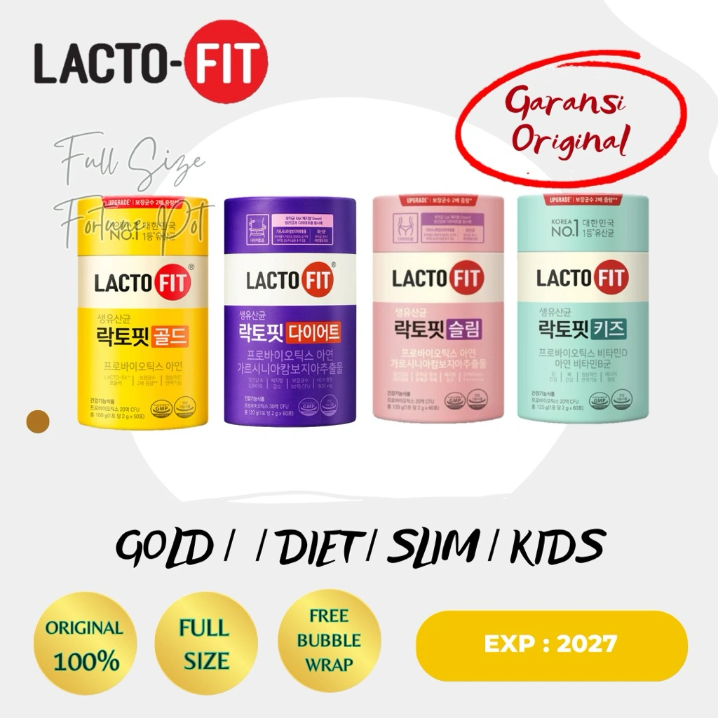 [Ready] Lacto-FIT Probiotic Lactofit Gold NEW UPGRADE / Lactofit Diet/ Lactofit Slim/ Lactofit Kids/ Lactofit Core