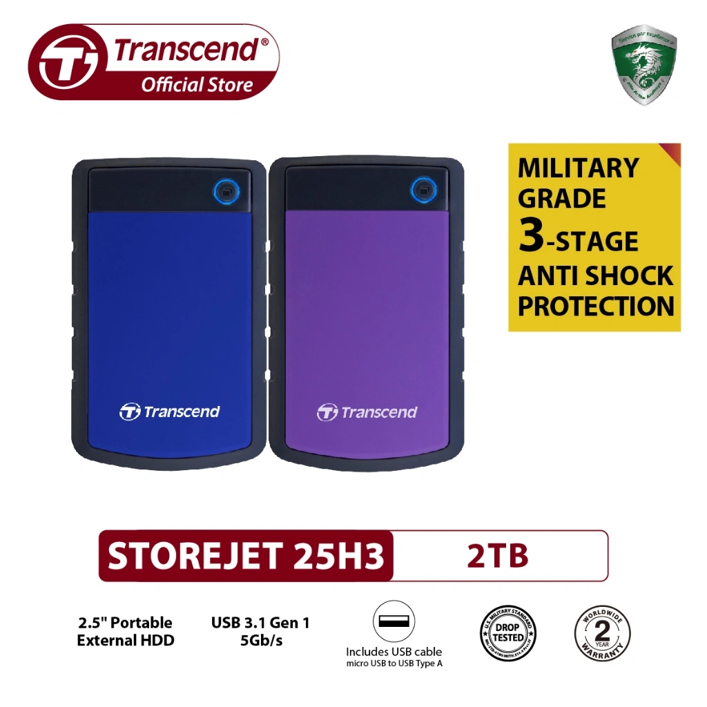 Transcend External HDD StoreJet 25H3 [2TB]