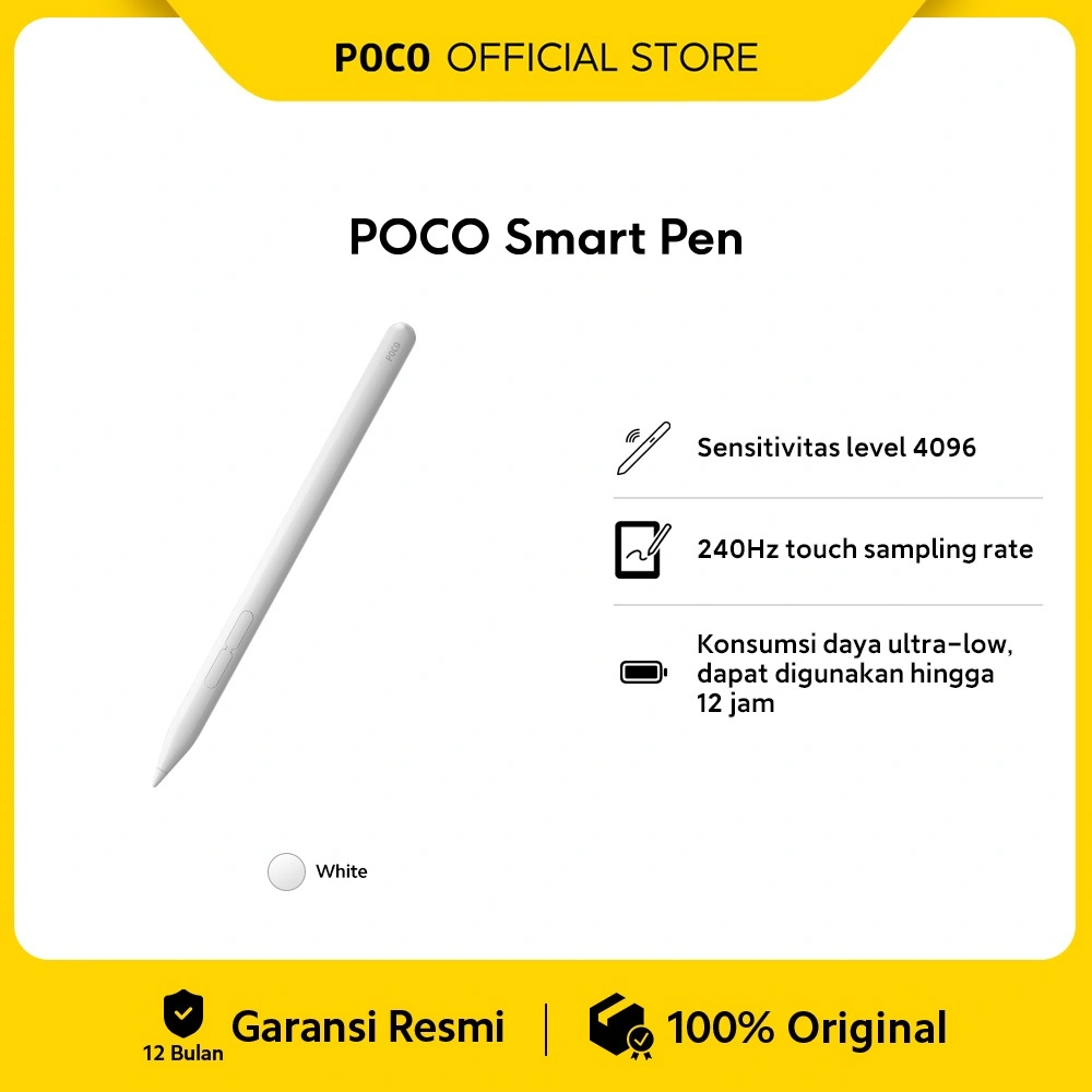 POCO Smart Pen | 4096 level sensitivity | 240 Hz Touch sampling rate | Ultra-low power consumption [ Official Store ]