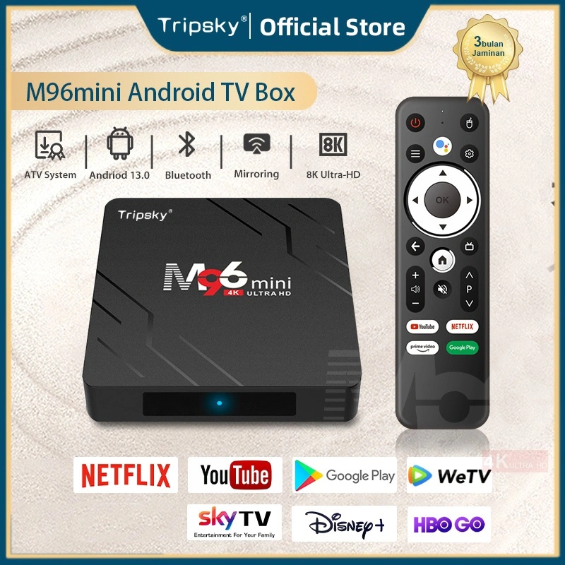 Tripsky M96mini Android tv box 8K HD Smart Tv Box Android 13 os Ram2G Rom16G Stb Tv Box Android