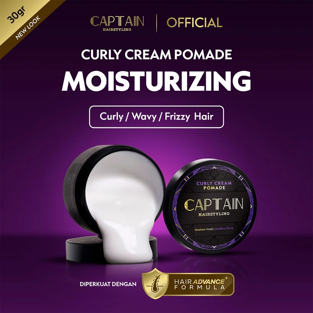 [Travel Size] Captain Hairstyling Curly Cream Pomade 30gr