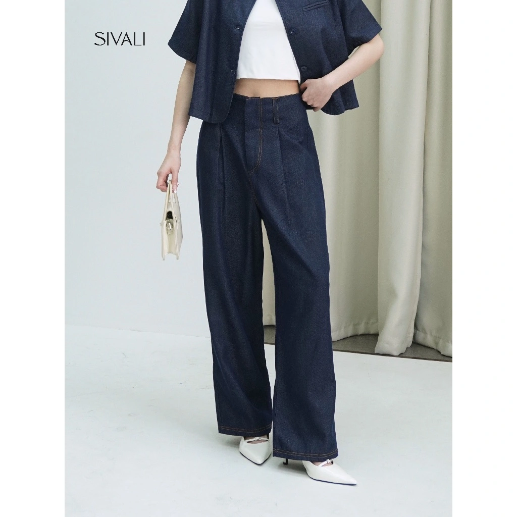 SIVALI Kano Petite Pants - Celana Panjang Denim Petite Girls - Celana Wanita Casual Kerja || 301
