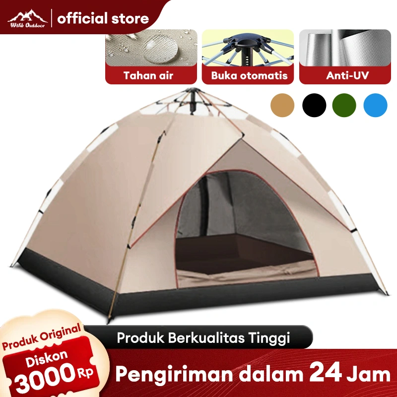 WTHB Outdoor Tenda otomatis 2-4 orang/Tenda Camping Kapasitas 2-4 Orang Tenda Otomatis Outdoor Indoor Tenda Gunung