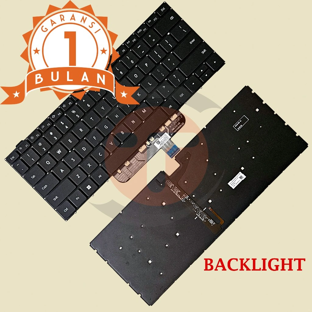 Keyboard Untuk Huawei Matebook D14 N64-WAH9 NbB-WAH9 NbB-WAH9P NbB-WAE9P Nbl-WAQ9R Backlight - Black