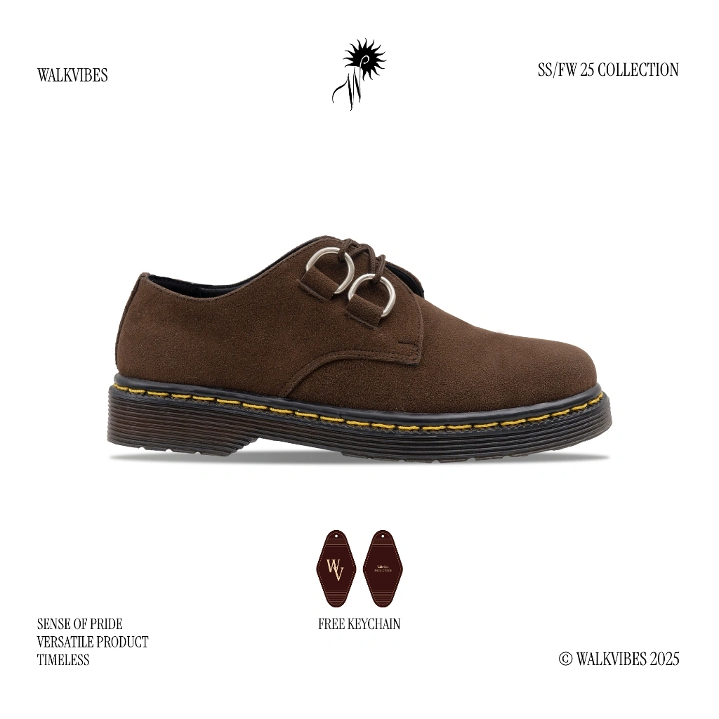 Sepatu Derby D-Ring | Vale Brown | Walkvibes