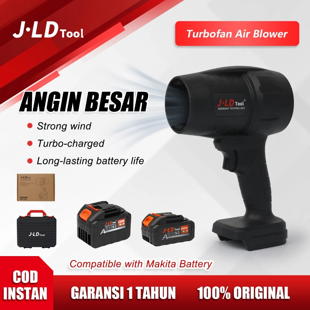 JLD Turbofan Air blower turbo fan jet blower 128V 88V Baterai litium Turbo Blower Mini Cordless Angin besar