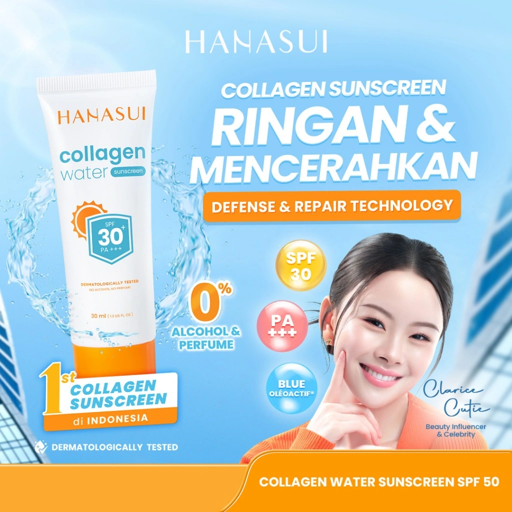 Hanasui Collagen Water Sunscreen SPF 30 30mL